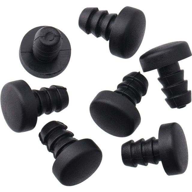 30 Pcs Glass Top Table Bumpers with Stem Black Rubber Grippers for