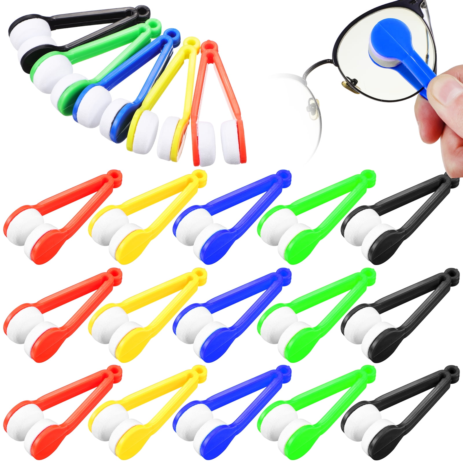 30 Pcs Glasses Cleaning Brush Lens Cleaners Sunglass Eyeglasses Clips