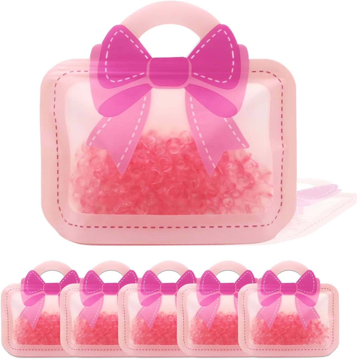 Sweetude 36 Pcs Music Note Gift Bags - Clear PVC Treat Bags With Handles, 5.9x6.3x2.7 Inches, Party Favor Supplies