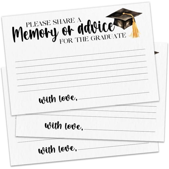 30 Pcs Graduation Advice Cards 2026 Graduation Party Favors, Share A Memory or Advice for The Graduate Cards, Graduation 2026 Decorations And Supplies(4 X 6)-A04