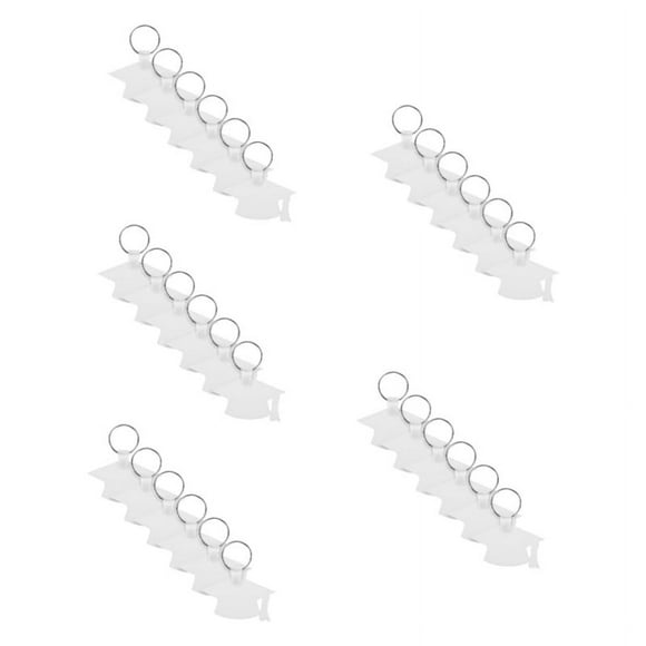 30 Pcs Graduation Keys Couple Keychains Couples Gift Sublimation Blank Key Rings DIY Keychain Decor Heat Transfer