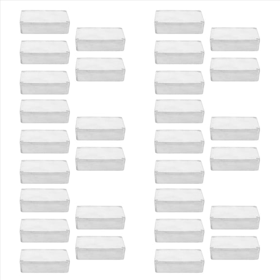 30 Pcs Guitar Effects Pedal Aluminum Stomp Box Enclosure for DIY Guitar Pedal Kit 1590B,30 x Guitar Effects Aluminium Box 120 x Steel Screws,Silver