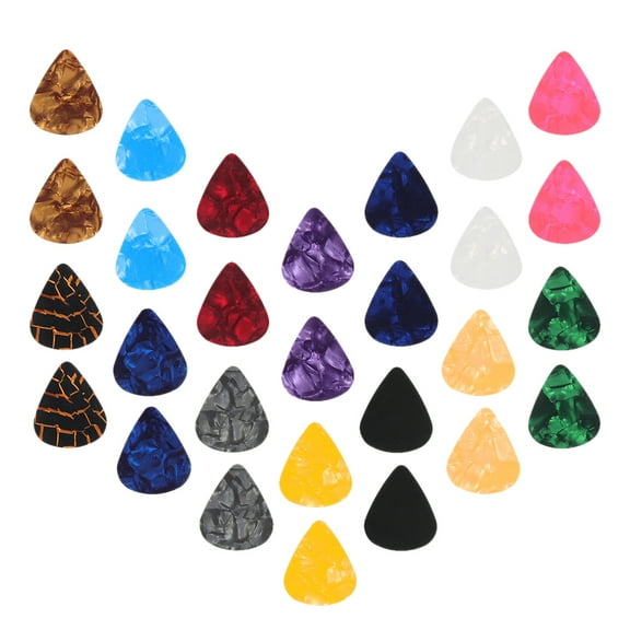 30 Pcs Guitar Tool Picks Supplies Accessories Plectrum Acoustic Thick Finger Ballad Celluloid