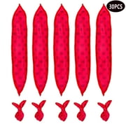30 Pcs Hair Curler Rollers DIY Night Sleep Foam Hair Styling Tools Flexible Sponge Pillow Hair Rollers (Red)