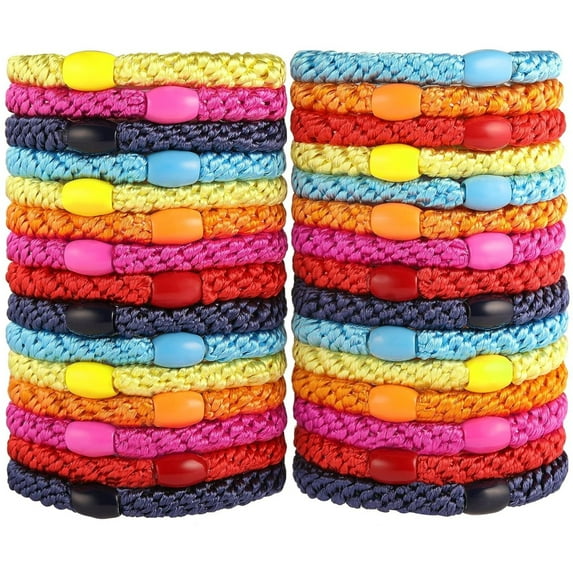 30 Pcs Hair Ties, High Elastic Hair Bands, Hair Ties No Damage No Crease Soft Ponytail Holders & Sports Hair Ties for Thick Hair