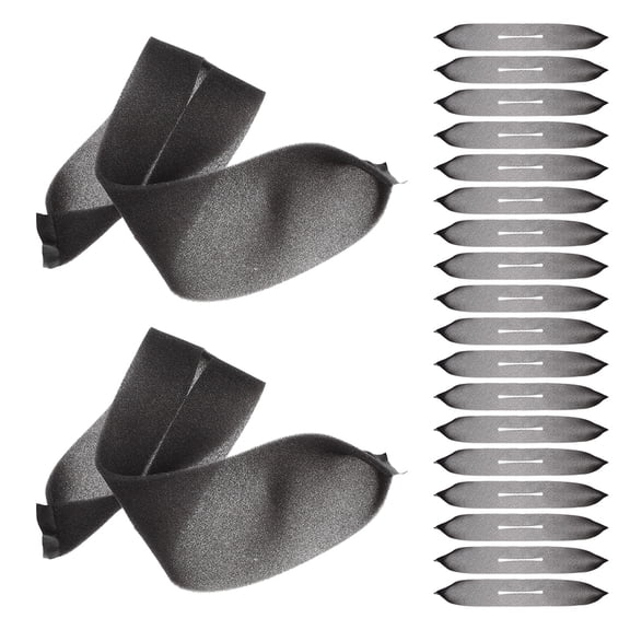 FOLOYORI 30-Pack Black Foam Hanger Covers for Clothes, Non- Suit Shoulder Protectors, and Soft