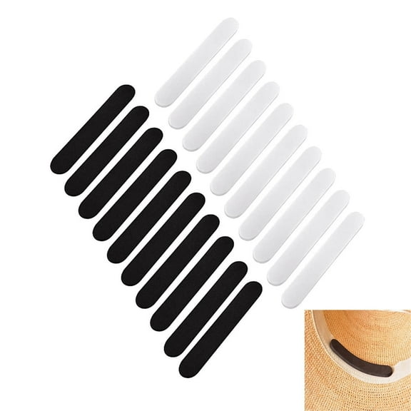 30 Pcs Hat Adjustment Sticker,Hat Size Tape,Hat Size Reducer Inserts Liner,EVA Foam Hat Surround Sticker,Foam Reducing Sizing Tape (Black & White)