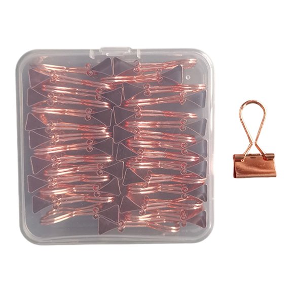 30 Pcs Heart Shape Binder Clips Foldback Clamps File Money Paper Clamps 19mm