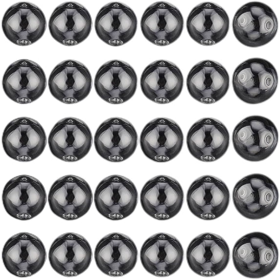 30 Pcs Hollow Glass Globes 16mm Clear Ball Charms Round Empty Blown Glass Globe Beads Wish Ball Pendants for Jewelry DIY Wind Chime Making