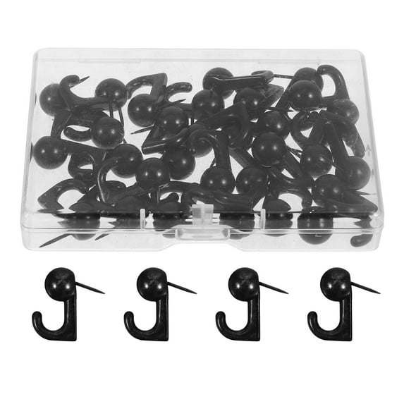 30pcs 20 Lbs Pin Hooks Push Pin Hangers Metal Hooks Picture Hanging Nails for Home Office or Fabric Wall Decor