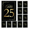 thumbnail image 1 of 30 Pcs Hot Stamping Table Card Wedding Decor Table Numbers Table Number Cards Standing Table Number Banquet, 1 of 6