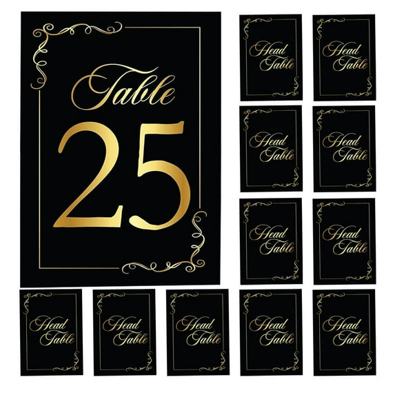 30 Pcs Hot Stamping Table Card Wedding Decor Table Numbers Table Number Cards Standing Table Number Banquet