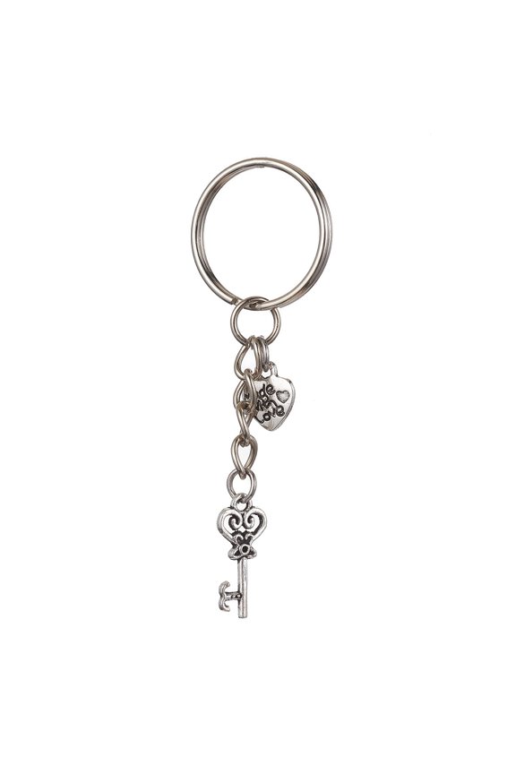 30 Pcs Key Keychain Iron Split Keychains with Alloy Pendants Key Heart Bag Charms Stylish Keychains Accessories for Phone Charm Accessories Purse