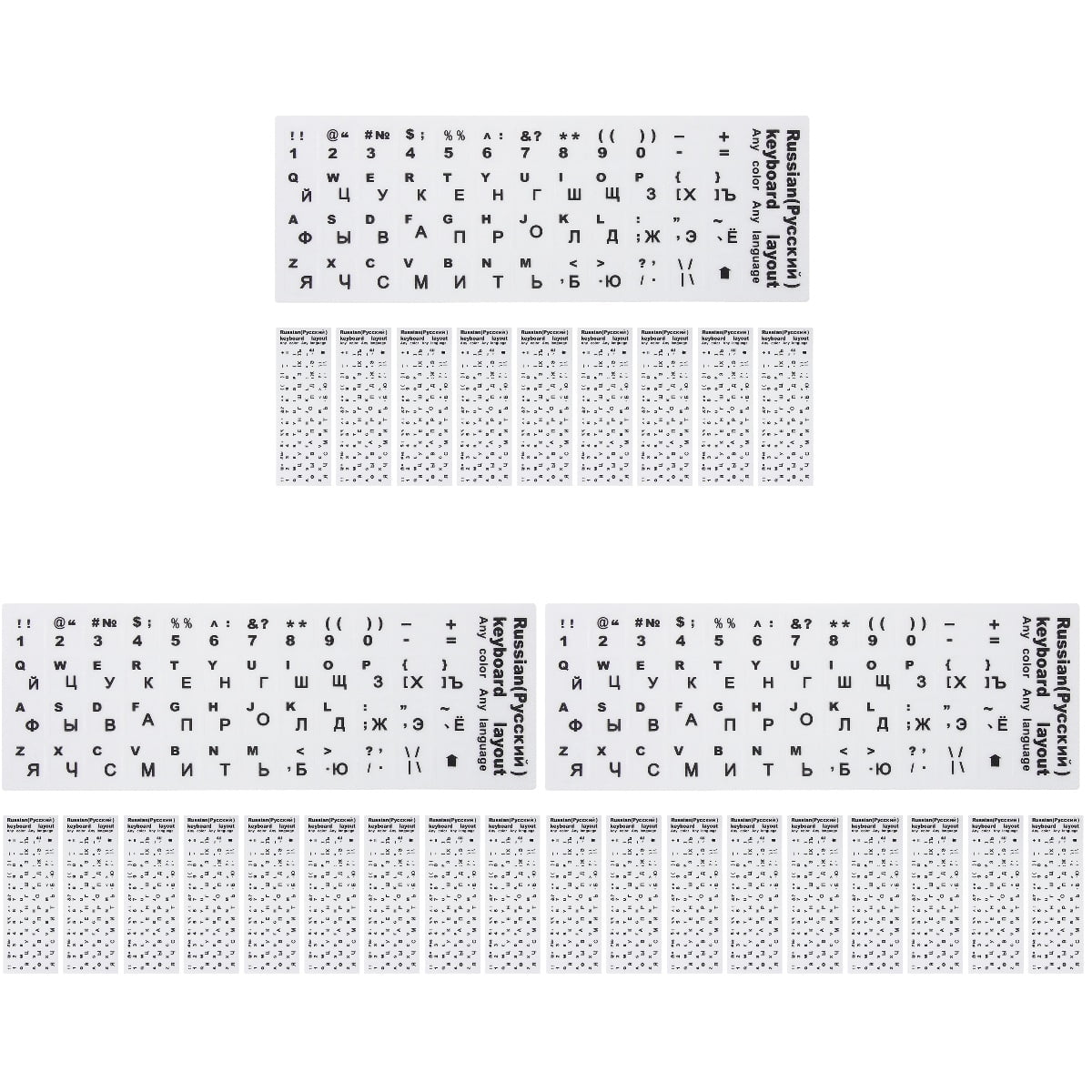 30 Pcs Keyboard Stickers Keyboards Replace Letter Pvc