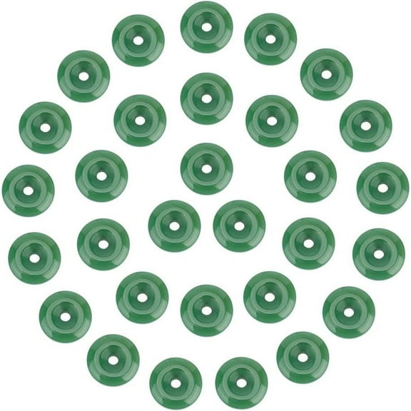 30 Pcs Lampwork Donut Beads 23x5.5mm Flat Round Imitation Jade Donut Stone Beads Pendants Large Hole Disc Crystals Beads for Jewelry Making Hole: 4mm DIY