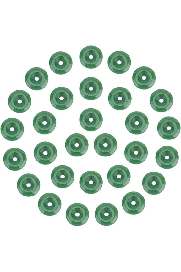 30 Pcs Lampwork Donut Beads 23x5.5mm Flat Round Imitation Jade Donut Stone Beads Pendants Large Hole Disc Crystals Beads