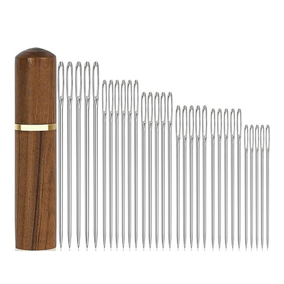 30 Pcs Large Eye Hand Sewing Needle Embroidery Needle Stitching Needle Knitting Needle Knitting Tool Easy to Thread