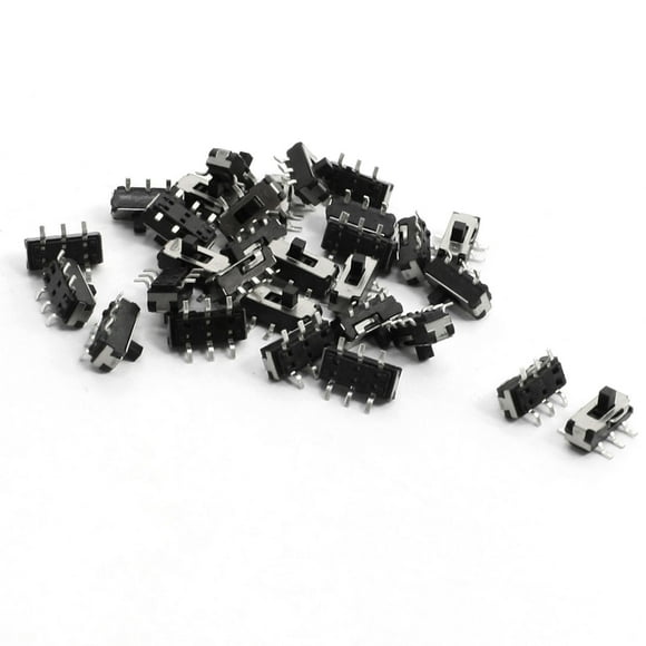 30 Pcs Latching Slide Tactile Tact Switch 9x3.6x5.2mm 6 Pin Surface Mount Device Mount