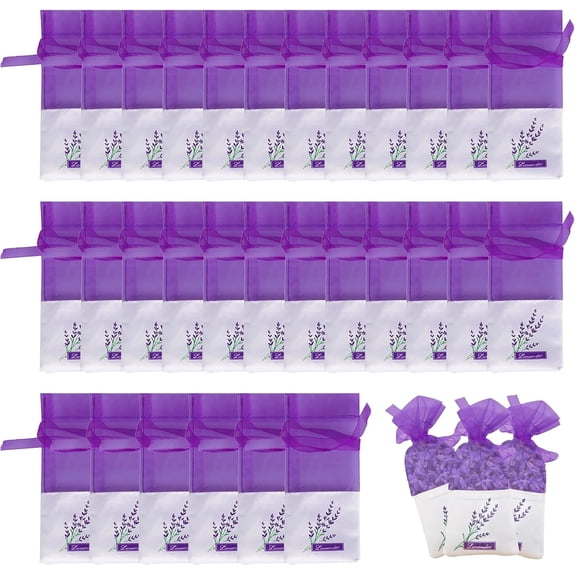 30 Pcs Lavender Bags Empty for Wardrobes, Muslin Empty Sachets Bag for Potpourri, Natural Fragrance Fresheners for Closet, Drawers Storage Repellent Scented Pouches for Aromatic for