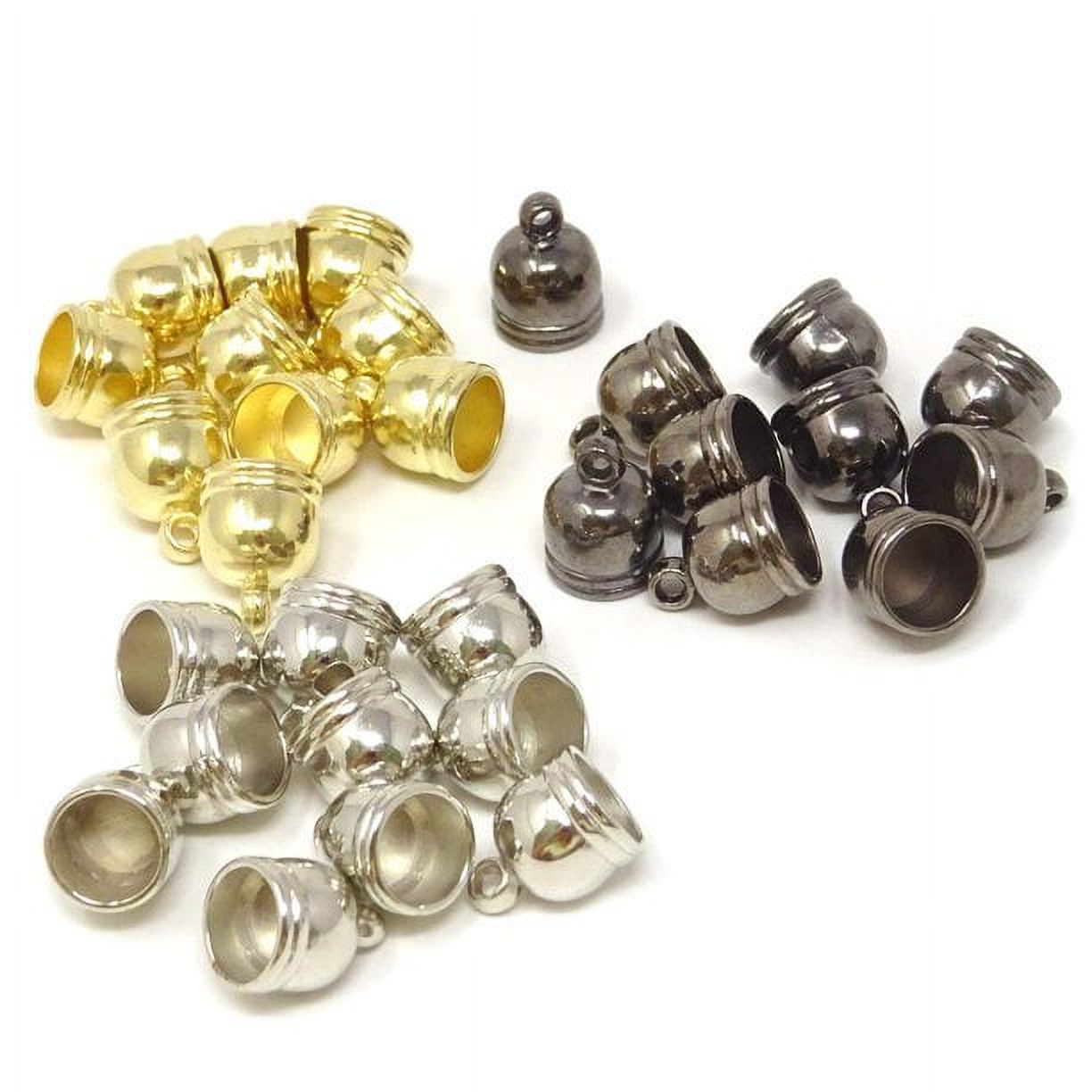 30 Pcs Leather Cord End Caps for Jewelry Making and Craft Projects