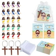30 Pcs Little Jesus Figures Original Design Jesus Love You Mini Rubber Jesus Toys to Hide and Seek Religious Party Favors Sunday School Baptism Gifts Stuffers