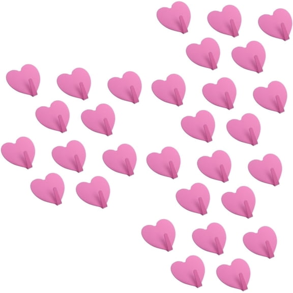 30 Pcs Love Hook Heavy Duty Hooks Wall Mounted Coat Rack Towel Hanger Wall Hangers Without Nails Heart Hooks Heavy Duty Wall Hook Self-Adhesive Wall Hanger Self-Adhesive Hooks Bag