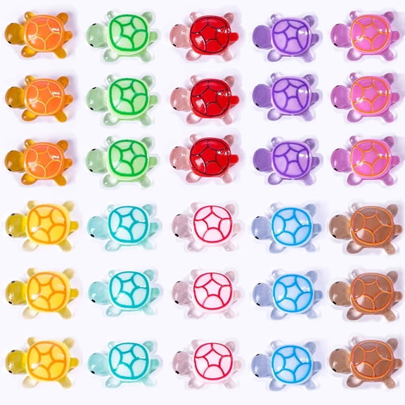 30 Pcs Luminous Tiny Turtles Aquarium Decorations Tiny Turtle Figurines, Garden Fish Tank Micro Landscape Ornaments, Miniature Sea Turtle Aquarium Decor