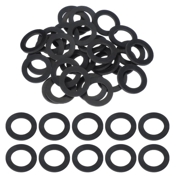 30 Pcs M25 Rubber Flat Washers 25mm ID 38mm OD 3.5mm Thick Plain Washer Grommets Sealing Spacer Gasket Ring Water Hose Washers, Black