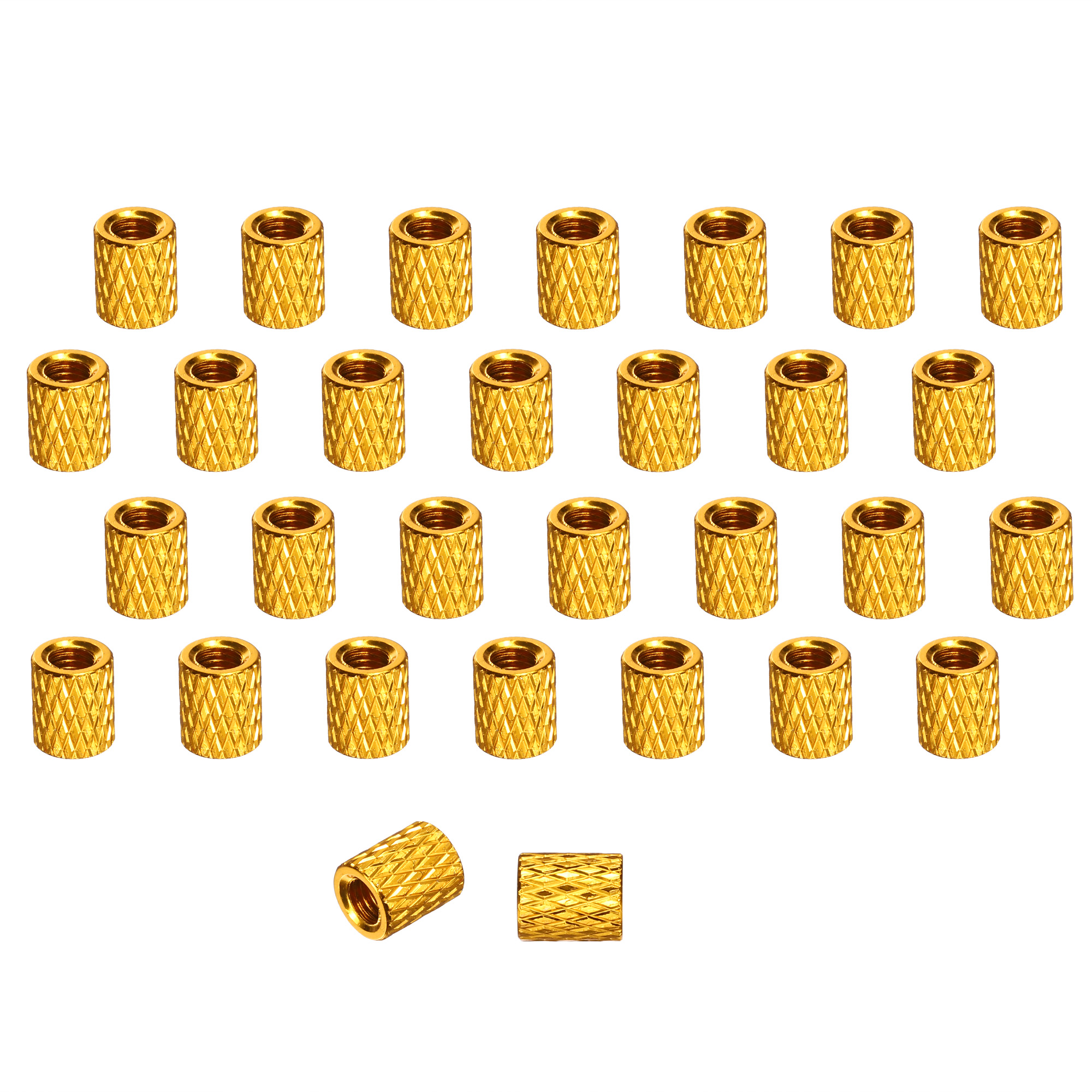 30 Pcs M3 x 6mm Knurled Aluminum Standoff Mesh Spacer Column for FPV ...