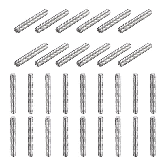 30 Pcs M4-0.7 x 30mm Grub Screws, 304 Stainless Steel Cup Point Allen Head Screws Internal Hex Socket Drive