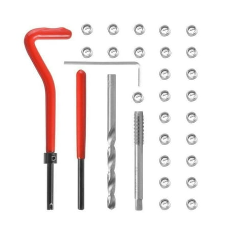 30 Pcs M6 Metric Thread Repair Insert Kit with Hand Tool for Auto Repairing