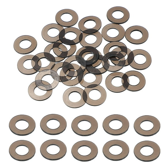 30Pcs M6 Flat Washers 6mm ID 12mm OD 1mm Thick Sealing Spacer Gasket Ring Water Hose Washers, Clear Black