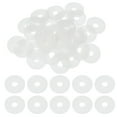 thumbnail image 1 of 30 Pcs M7 Silicone Flat Washers 7mm ID 30mm OD 2mm Thick Plain Washer Grommets Sealing Spacer Gasket Ring Water Hose Washers, White, 1 of 7