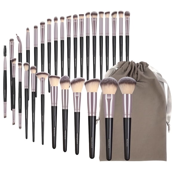 30 Pcs Makeup Brushes Set Professional Make Up Brush for Women Makeup Tool Foundation,Powder,Blush,Blending& Eyeshadow Brushes