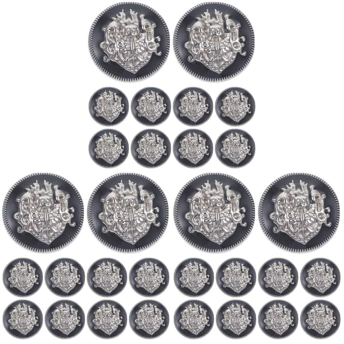 30 Pcs Metal Buttons Crafts Clothes Fasteners Metal Button Replacement