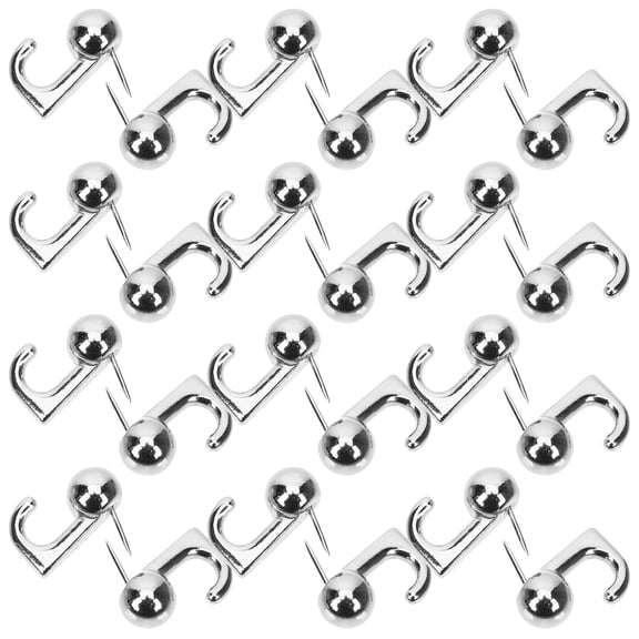 FONDOTIN Heavy Duty Metal Push Pins Picture Hangers for Home Office 30 Pieces Wall Hooks