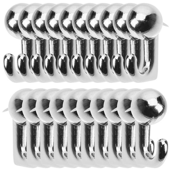 30 Pcs Metal Hook Nail Picture Hanger Hooks for Hanging Hangers Key Bulletin Board Push Pin