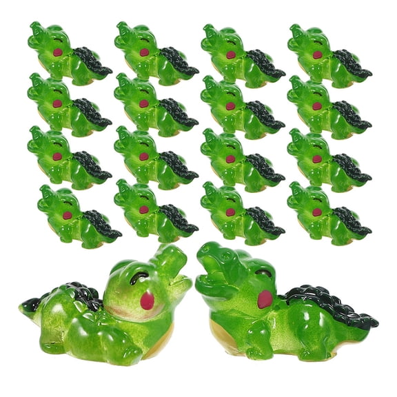 30 Pcs Mini Crocodile Statue Tabletop Decor Miniature Figurines Statues Resin Crafts Models Animals Accessories