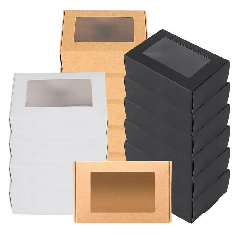 30Pcs Soap Packaging Boxes Kraft Paper Soap Box with Window Gift