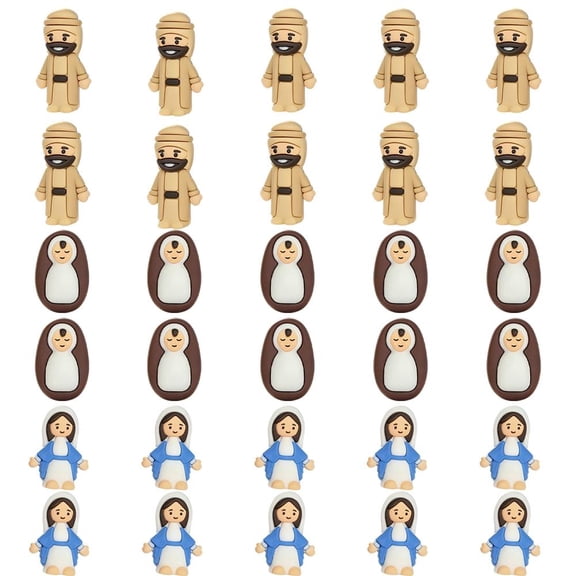 30 Pcs Mini PVC Figurines Set Beige Blue Brown, Small Neutral Color Animal Statues for Fairy Garden Terrarium Decor, Tiny Resin Crafts for Hide Seek Game, Bulk Party Favors for Adults Kids