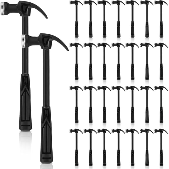 30 Pcs Mini Plastic Claw Hammer Mini 7.3 Inch Safety Hammer for Suitable for DIY Woodworking Household Emergency Escape Decoration and Other Occasions Lightweight and Easy to Carry