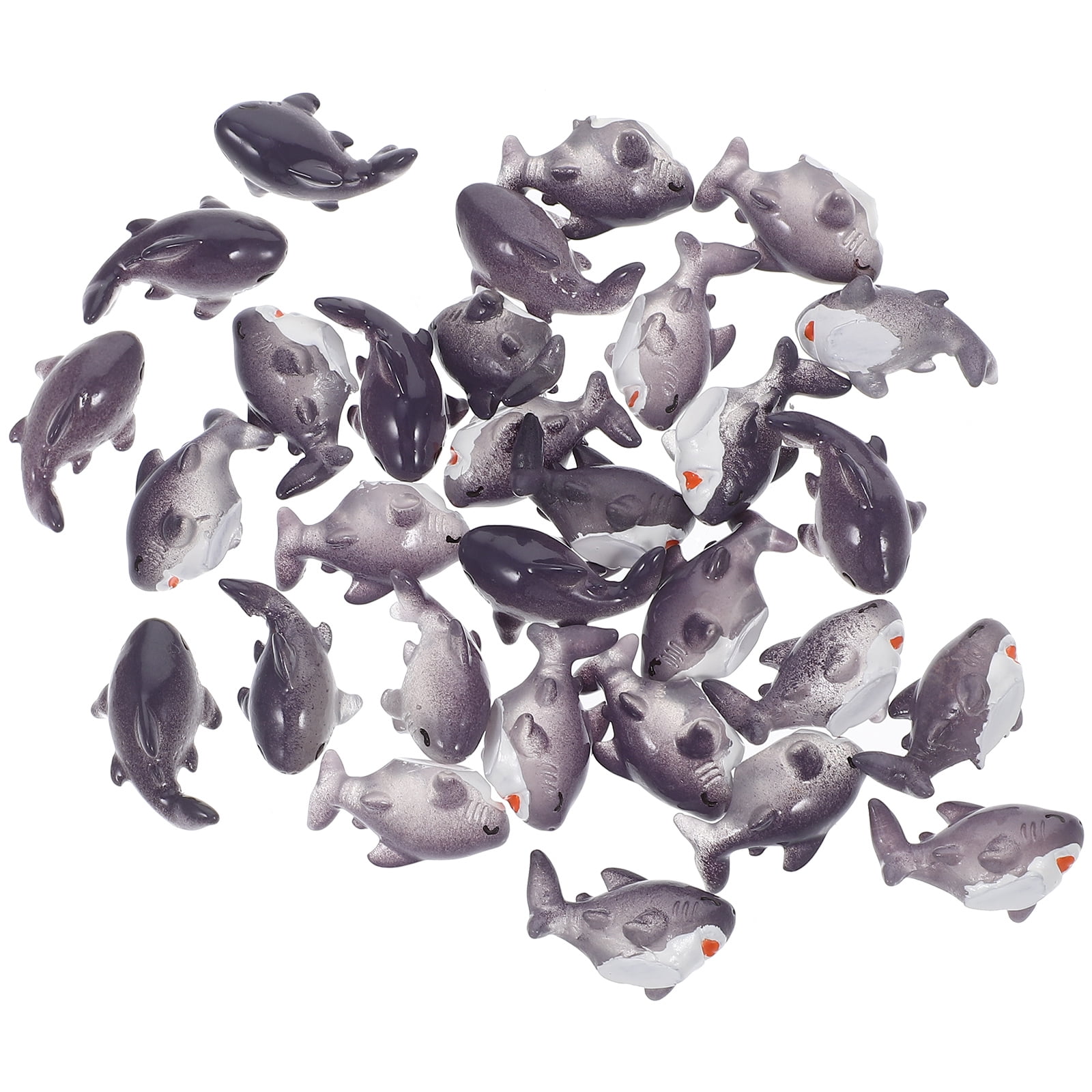 30 Pcs Mini Shark Statue Bulk Toys Miniature Figurines Tiny Figures