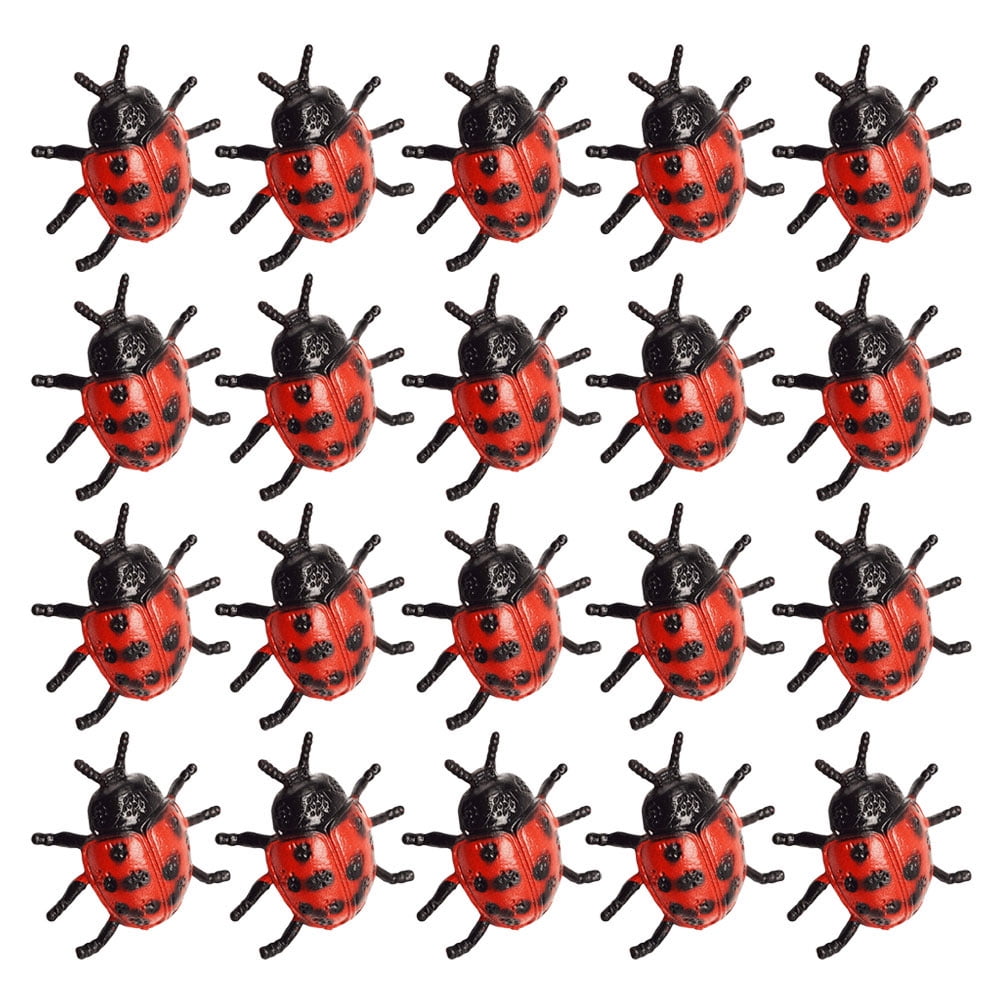 30 Pcs Models Themed Party Favors Realistic Ladybugs Pvc Simulation ...