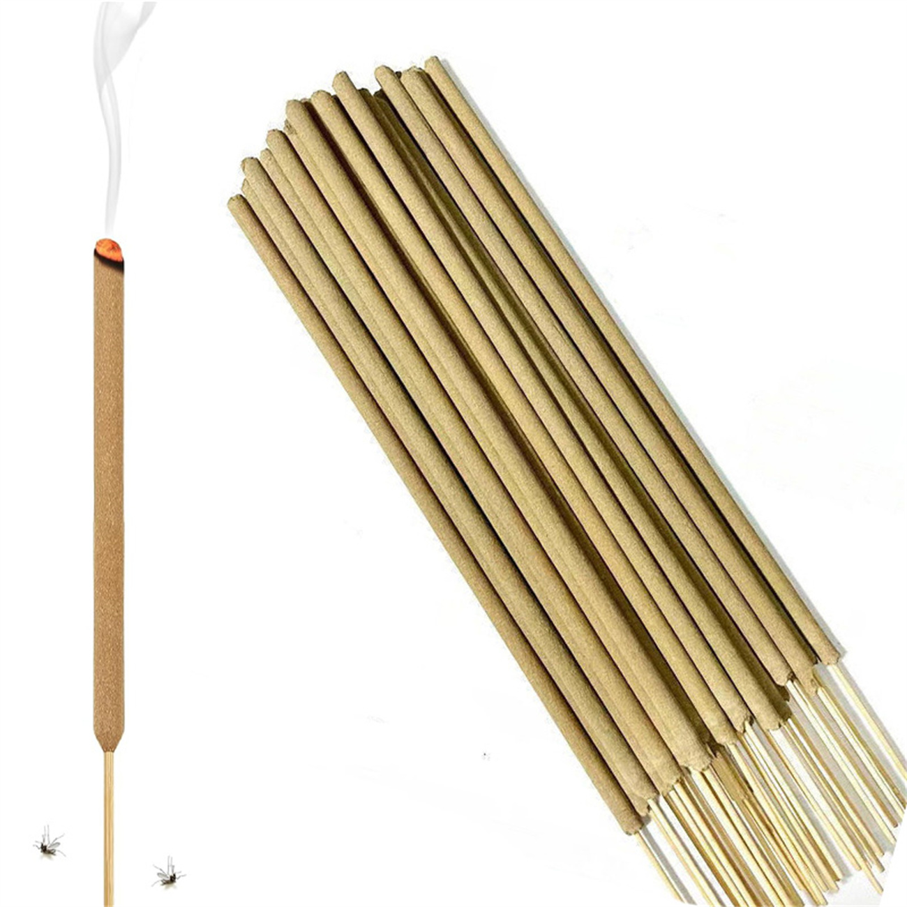 20 Pcs Mosquito Citronella Incense Sticks,Bexikou Mosquito Repellent Outdoor,Each Stick Burns for 2.5 Hours,Natural Citronella Incense Stick for Patios Camping Essentials, Brown