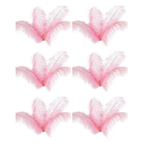 30 Pcs Natural Ostrich Feathers Wedding Decoration Pink 20-25cm