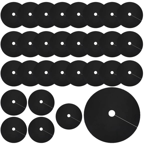 30 Pcs Non Woven Tree Mulch Ring, 20.5 Inch Weed Barrier Mats, Tree Rings Landscaping, Plant Cover Protector Discs, 2.4 Inch Inner Hole Diameter