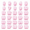 thumbnail image 1 of 30 Pcs Numbered Pencil Toppers, 0.39X0.39X0.59" 1-30 Reusable Classroom Pencil Labels, Silicone Number Pencil Marker Caps, Pencil Tube Identifier Covers for Classroom Supply Organization, 1 of 4