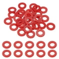 thumbnail image 1 of 30 Pcs Nylon Flat Washers 10mm ID 20mm OD 2mm Thick Plain Washer Grommets Plastic Sheet Gasket Fastener Sealing Spacer Gasket Ring, Red, 1 of 7