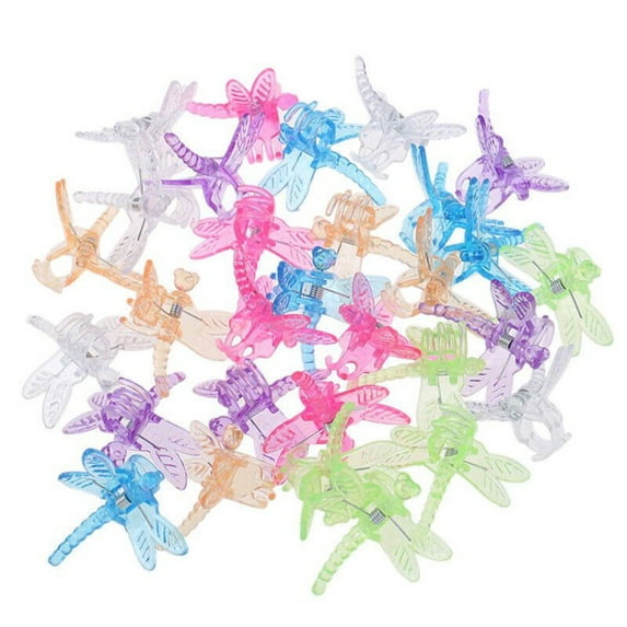 30 Pcs Orchid Clips Plastic Garden Plant Dragonfly Butterfly Clamps For Support Flower Vine Decoration Ornamental Clips Mixed
