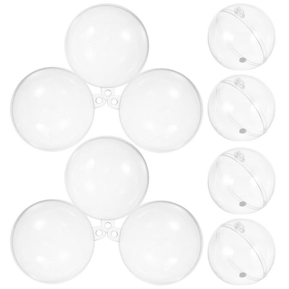 VERDANVERSE Transparent -Proof Baubles Plastic Ball Ornament 30Pcs 50Mm
